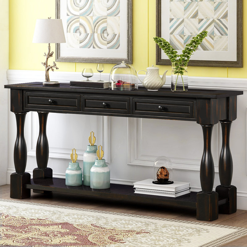 Longshore Tides Mediterranean Style 64" Long Console Table Sofa Table
